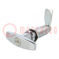 Lock; zinc and aluminium alloy; 60mm; chromium; Key code: 1333