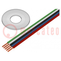 Wire: ribbon; TLWY; 5x0.35mm2; stranded; Cu; unshielded; PVC; 150V