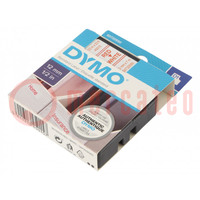 Tape; 12mm; 7m; white; Character colour: red
