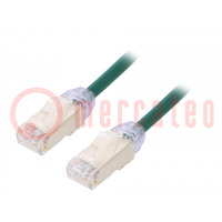 Patch cord; F/UTP,TX6A-28™; 6a; Draht; Cu; LSZH; grün; 5m; 28AWG