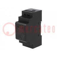 Power supply: switching; for DIN rail; 30W; 15VDC; 2A; 85÷264VAC