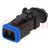 Connector: wire-wire; plug; female; PX0; for cable; PIN: 2; black