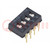 Switch: DIP-SWITCH; Poles number: 4; OFF-ON; -0.025A/24VDC; Pos: 2