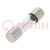 Fuse: fuse; quick blow; 3A; 250VAC; cylindrical,glass; 5x20mm; 5MF