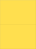 Etiketten - Gelb, 14.8 x 21 cm, Papier, Selbstklebend, Für innen, +55 °C °c