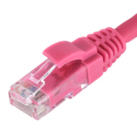 Cablenet 1m Cat6 RJ45 Pink U/UTP LSOH 24AWG Snagless Booted Patch Lead