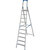 Stufen-StehLeiter (Alu), Arbeitshöhe 4,35 m,Standhöhe 2,35 m, Leiternlänge 3,0 m, 12,2 kg