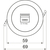 Skizze zu EVOline One 2x USB-töltő A+C takarógyrűvel fekete/nemesacél