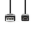 CABLE USB | USB 2.0 | USB-A MACHO | USB MINI-B 5 PIN MACHO | 480 MBPS | NIQUELADO | 5.00 M | REDONDO | PVC | NEGRO | LABEL