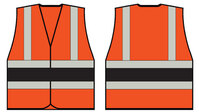 Beeswift High Visibility Orange Vest With Black Band 4XL