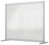 Schreibtisch-Trennwand Premium Plus, Acrylglas, Aluminiumrahmen,1200x1000mm,klar