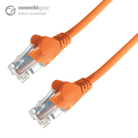 connektgear 0.5m RJ45 CAT5e UTP Stranded Flush Moulded Network Cable - 24AWG - Orange