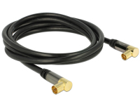 DeLOCK 88865 coax-kabel RG-6/U 2 m IEC Zwart