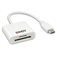 Lindy 43185 Kartenleser USB 3.2 Gen 1 (3.1 Gen 1) Type-C Weiß