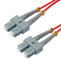 MCL SC/SC InfiniBand/fibre optic cable 5 m OM2 Gris, Rouge