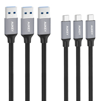 AUKEY CB-CMD1 USB Kabel USB 3.2 Gen 1 (3.1 Gen 1) 1 m USB A USB C Schwarz, Grau