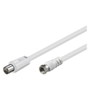 Goobay AKFT 150 1.5m kabel koncentryczny 1,5 m SAT Biały