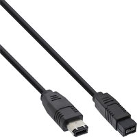 InLine 36901 firewire-kabel 1 m Zwart