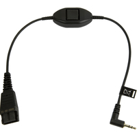 Jabra 8800-00-55 audio kabel 0,3 m QD 2.5mm jack Zwart