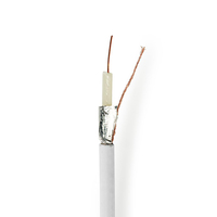 Nedis CSBR4020WT1000 câble coaxial 100 m Blanc