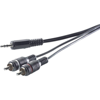 SpeaKa Professional SP-1300904 audio kábel 5 M 2 x RCA 3.5mm Szürke