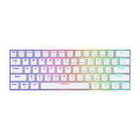 Savio WHITEOUT X2 PEACH klawiatura Gaming USB QWERTY UK międzynarodowy Biały