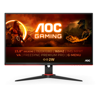 AOC 24G2SAE/BK écran plat de PC 60,5 cm (23.8") 1920 x 1080 pixels Full HD Noir, Rouge