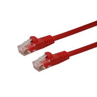 Videk Enhanced Cat5e Booted UTP RJ45 to RJ45 Patch Cable Red 0.5Mtr