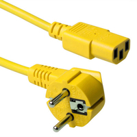 ACT AK5406 cable de transmisión Amarillo 5 m CEE7/7 C13 acoplador