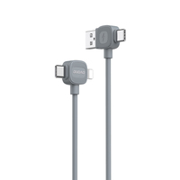 DUDAO L20S 4-in-1 Fast Charging Cable USB kábel 1 M USB A/USB C USB C/Lightning Szürke