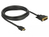 DeLOCK 85654 adaptador de cable de vídeo 2 m HDMI tipo A (Estándar) DVI Negro