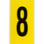 Brady 3470-8 öntapadós címke Téglalap alakú Tartós Fekete, Sárga 25 dB