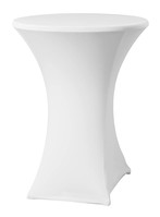 Stehtischhusse aus Stoff, weiß. Geeignet für ø 800-850x(H)1050-1150 mm Glatt