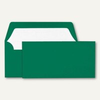 Rössler Briefumschläge mit Seidenfutter DL, 100g/m², tannengrün gerippt