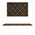 Relaxdays Fußmatte Kokos, 40x60 cm, florale Ornamente, Türvorleger innen & außen, rutschfest, wetterfest, natur/schwarz