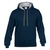 Gildan 185C00 Contrast Hooded Sweatshirt - Royal - Size L
