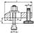 Artikeldetailsicht FORMAT FORMAT Spanneisen, abgeschrägt, verstellbare Stützschraub Nr. 6314V, für Nutenbreite: 22 mm
