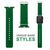 NALIA Silicone Bracelet Ocean Style Smart Watch Strap compatible with Apple Watch Strap Ultra/SE & Series 8/7/6/5/4/3/2/1, 42mm 44mm 45mm 49mm, iWatch Sports-Band Men Women Green