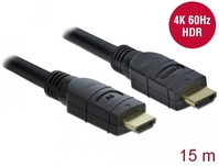 Aktives HDMI Kabel 4K 60 Hz, schwarz, 15 m, Delock® [85285]