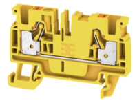 Durchgangsklemme, Push-in-Anschluss, 0,5-4,0 mm², 2-polig, 32 A, 8 kV, gelb, 205