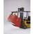 Forklift support bar for tilting skips and stacking containers