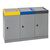 Recyclable waste collection system with hinged door