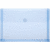 Dokumentenmappe A5 PP Dehnfalte Klettverschluss blau transparent