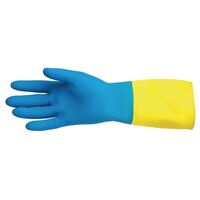 Mapa Alto 405 Liquid Proof Heavy Duty Janitorial Gloves Blue and Yellow - Large