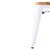 Bolero Bistro Low Stools in White - Steel with Wooden Seat Pad - Pack of 4