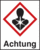 Gefahrenpiktogramm - Achtung, Rot/Schwarz, 8.5 x 6.1 cm, Folie, Selbstklebend