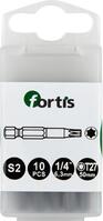 Bit zähhart 1/4" DIN3126 E6,3 T27x50mm 10er Pack FORTIS