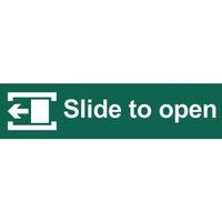 Slide To Open (Left) Sign