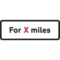 For x miles supplementary plate
