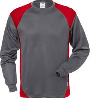 Langarm-T-Shirt 7071 THV grau/rot Gr. S